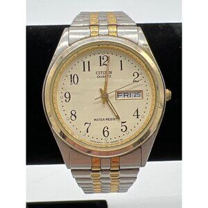 Citizen Quartz Two-Tone Mens Watch GN-4W-S 818187 Water Resist Day/Date Stainles